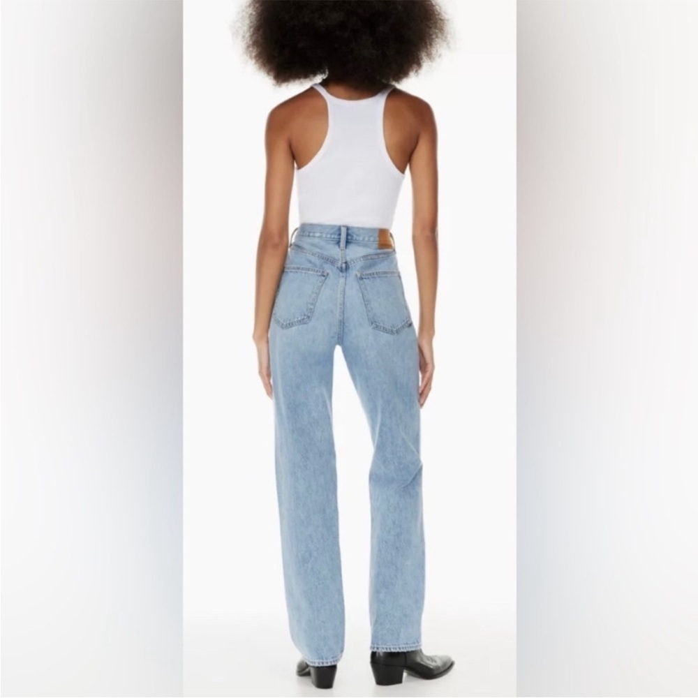 DENIM FORUM Sz 24L The Joni High Rise Loose Light  Wash Button Fly Jeans - Picture 2 of 9